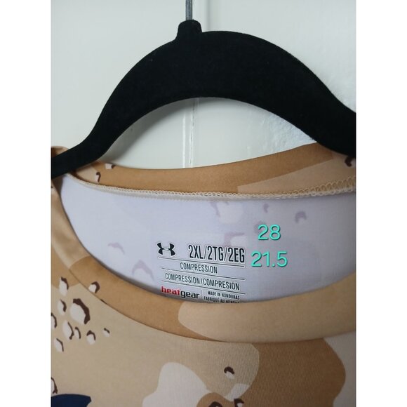 Batman × Under Armour Mens Shirt Heatgear Compression Chocolate Chip Camo 2XL - Picture 11 of 11